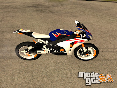 Honda CBR 1000rr Capitao America para GTA San Andreas